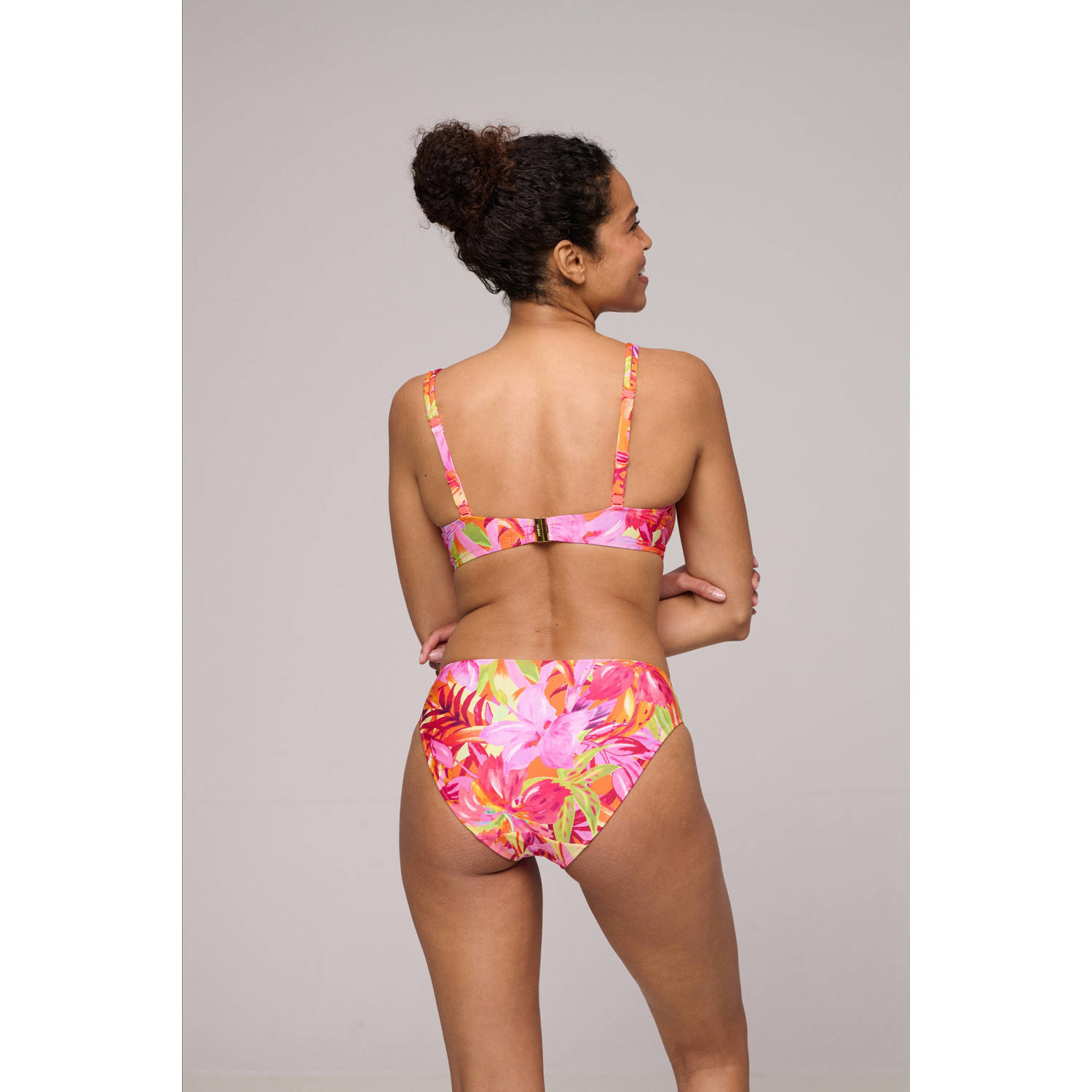 Marie Jo bikinibroekje Shubra roze oranje groen