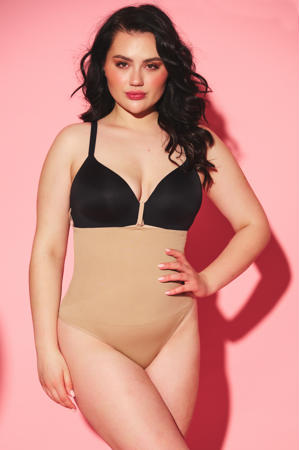 medium corrigerende high waist string beige