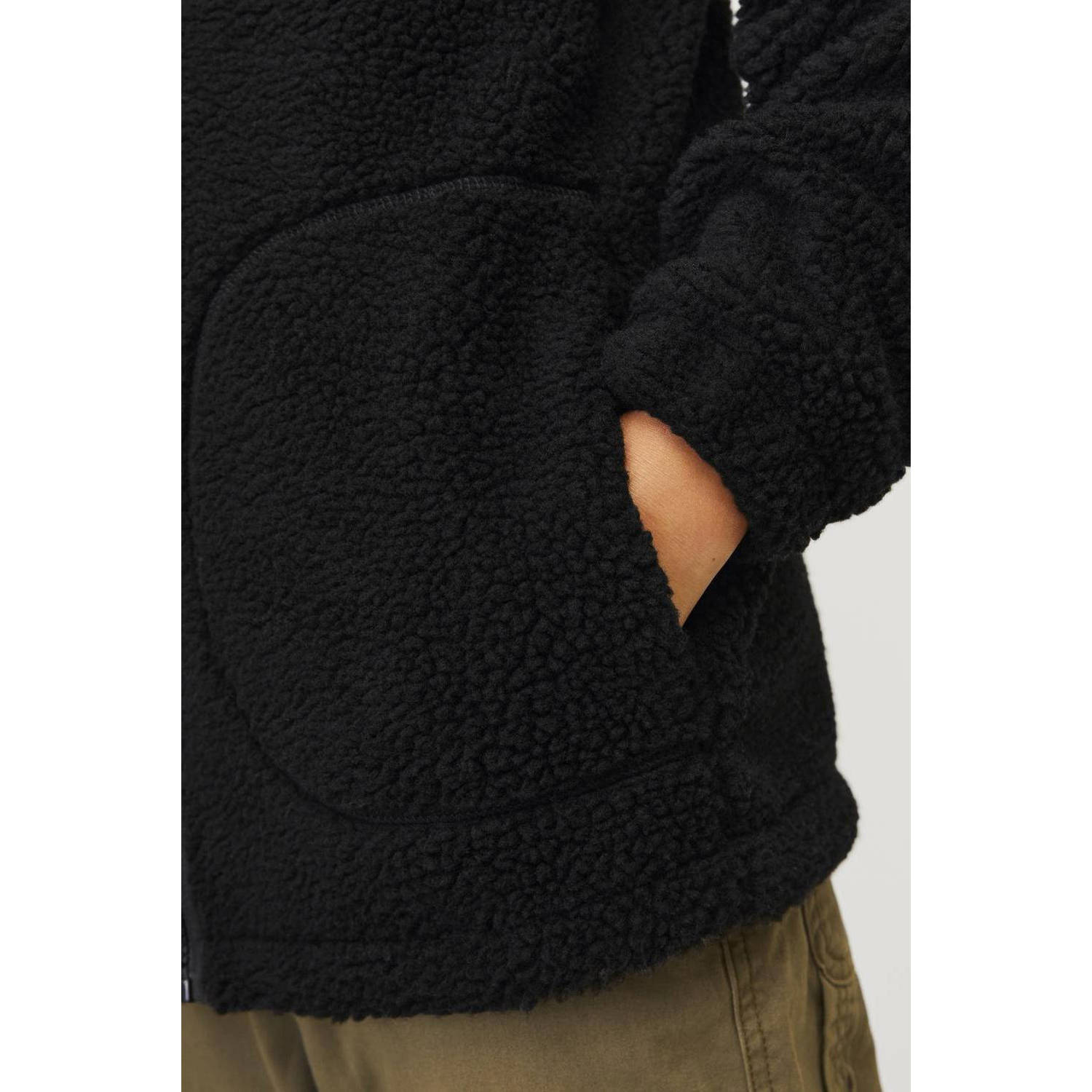 JACK & JONES JUNIOR teddy tussenjas JORVESTERBRO zwart