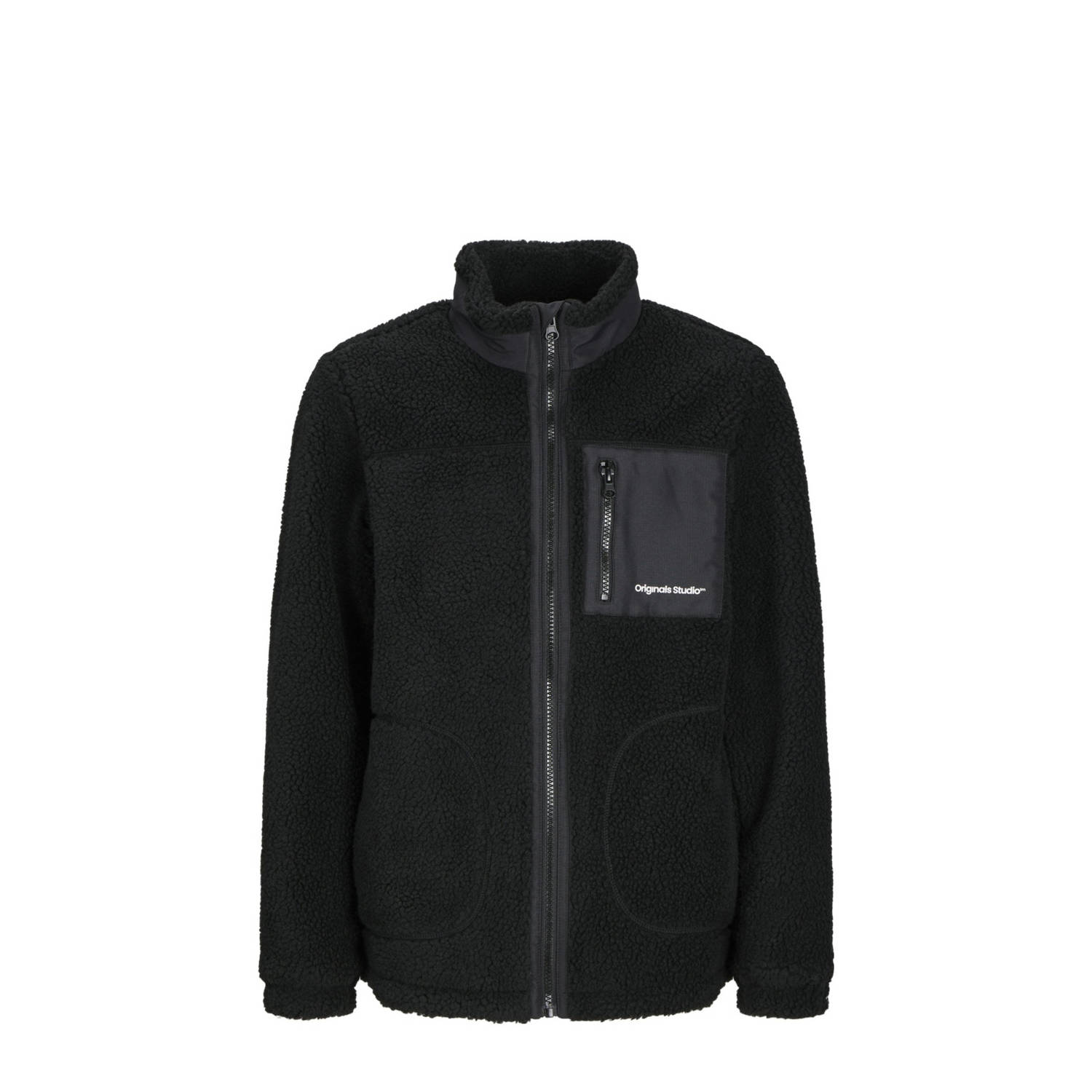 JACK & JONES JUNIOR teddy tussenjas JORVESTERBRO zwart