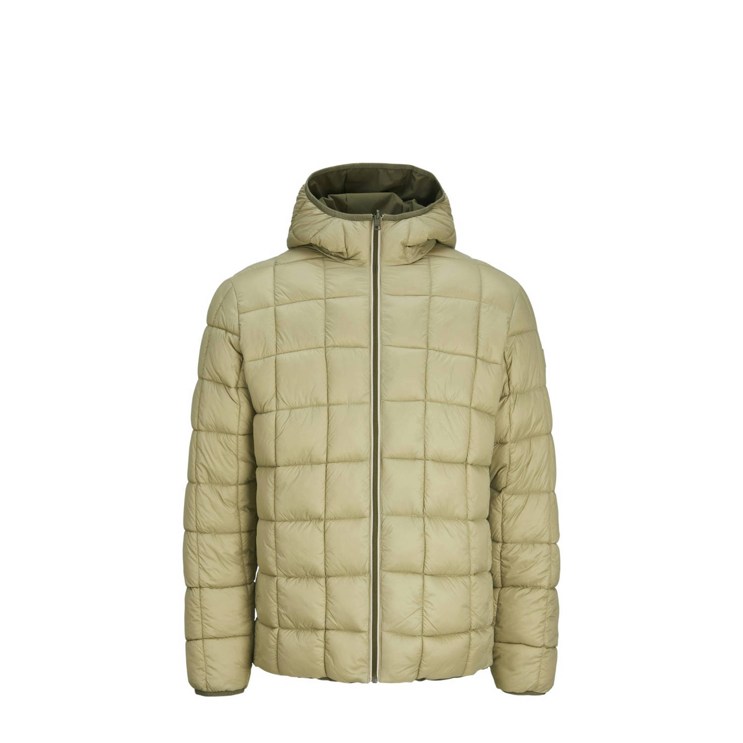 JACK & JONES JUNIOR reversible gewatteerde winterjas JPRBLUBROOK olijfgroen