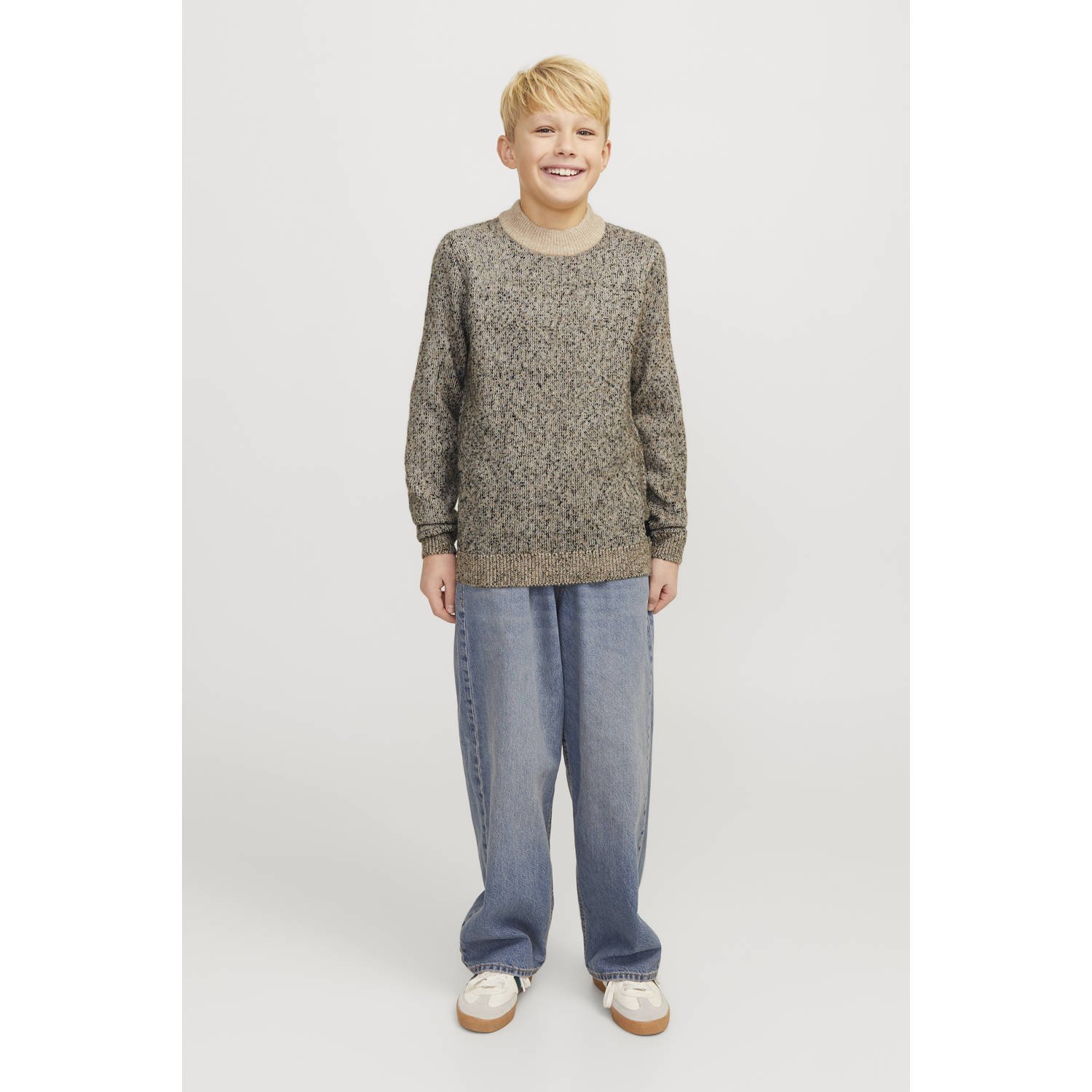 JACK & JONES JUNIOR gebreide trui blauw