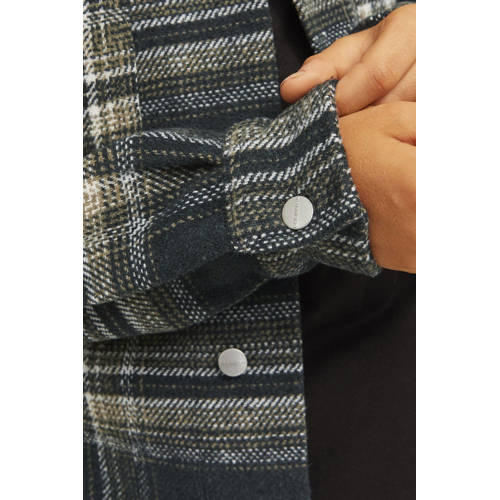 JACK & JONES JUNIOR geruit overhemd JORVESTERBRO donkerblauw/ecru afbeelding