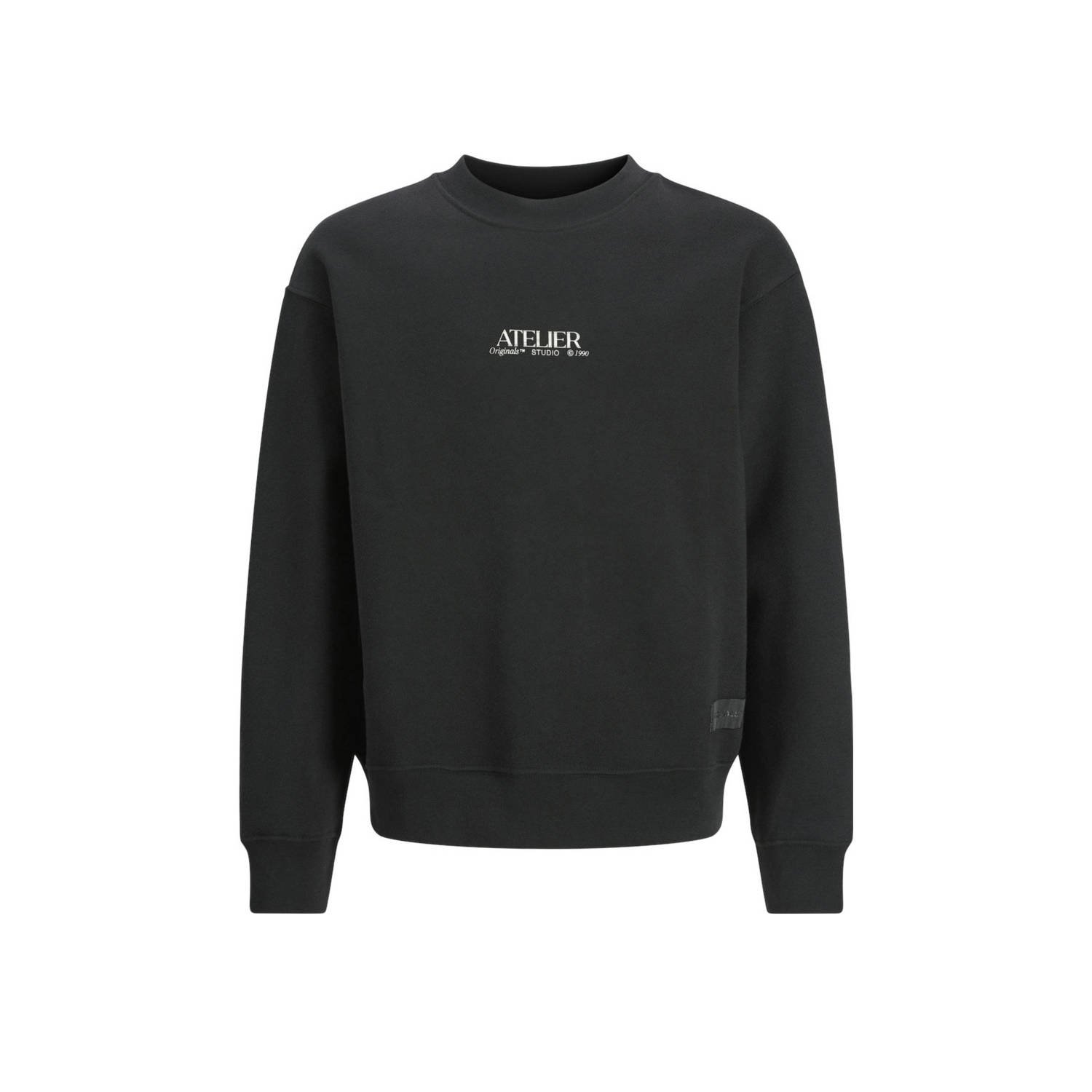 Jack & jones JUNIOR sweater met backprint zwart Backprint 164