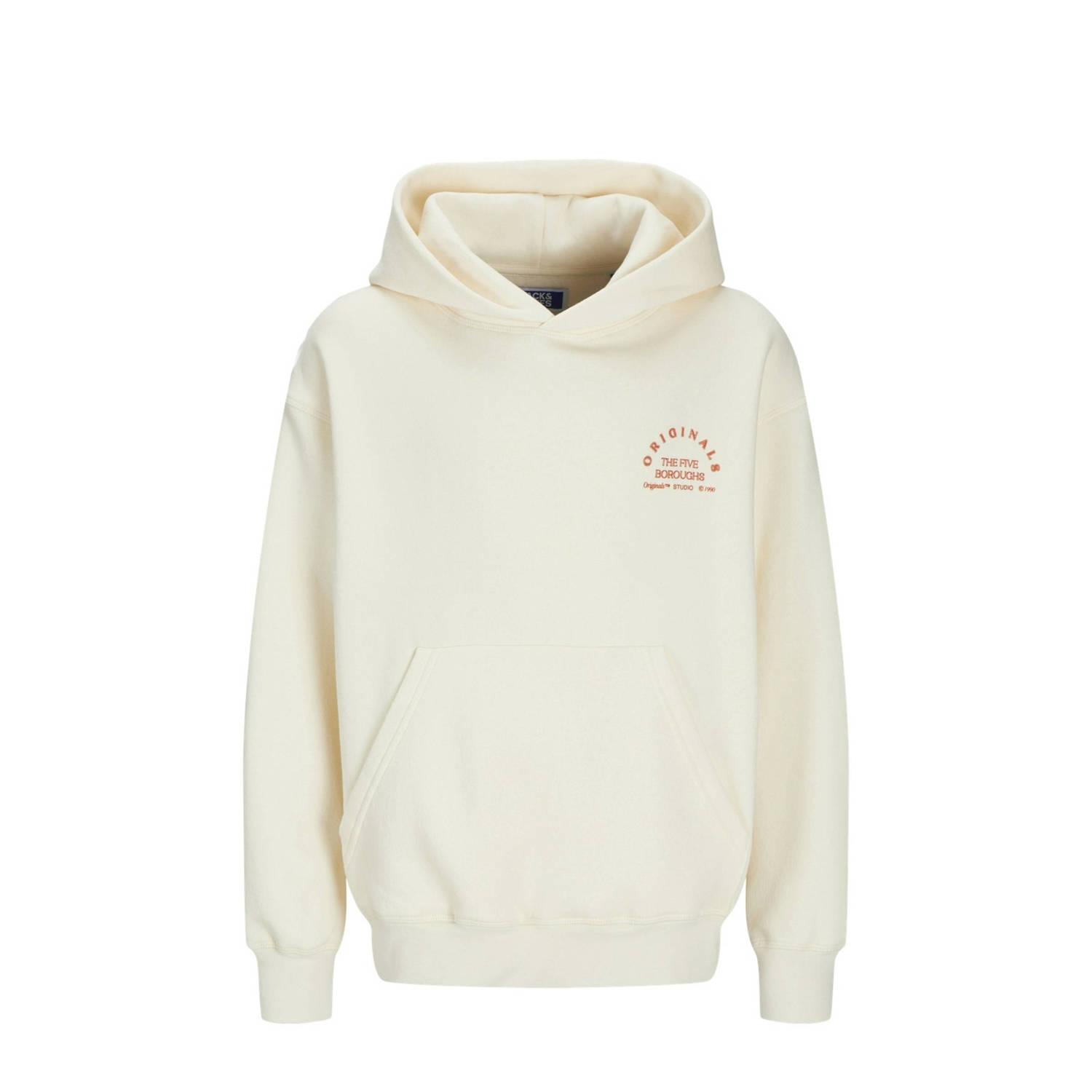 Jack & jones JUNIOR sweater met backprint beige bruin Backprint 164