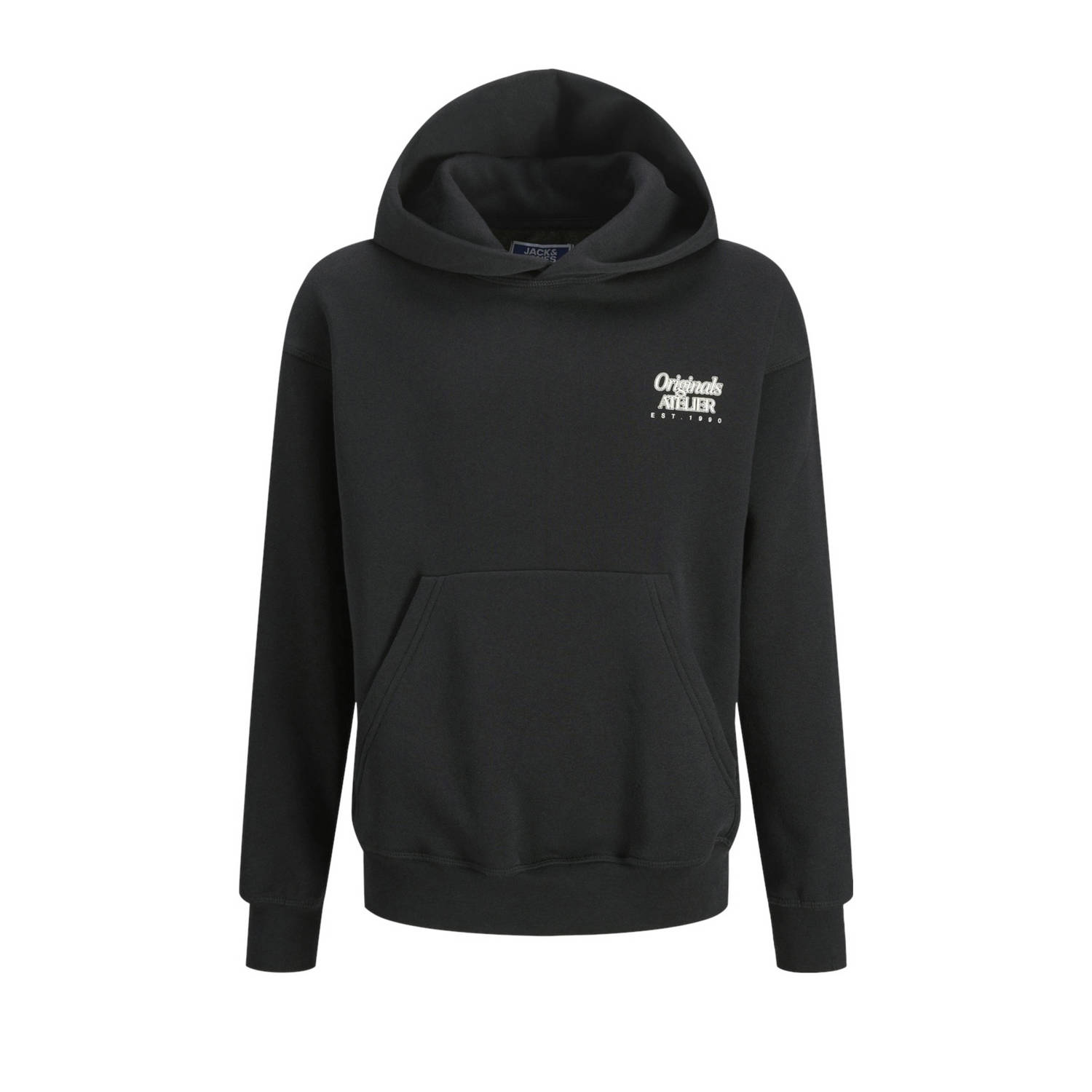 JACK & JONES JUNIOR hoodie JORBROOKLYN met backprint zwart