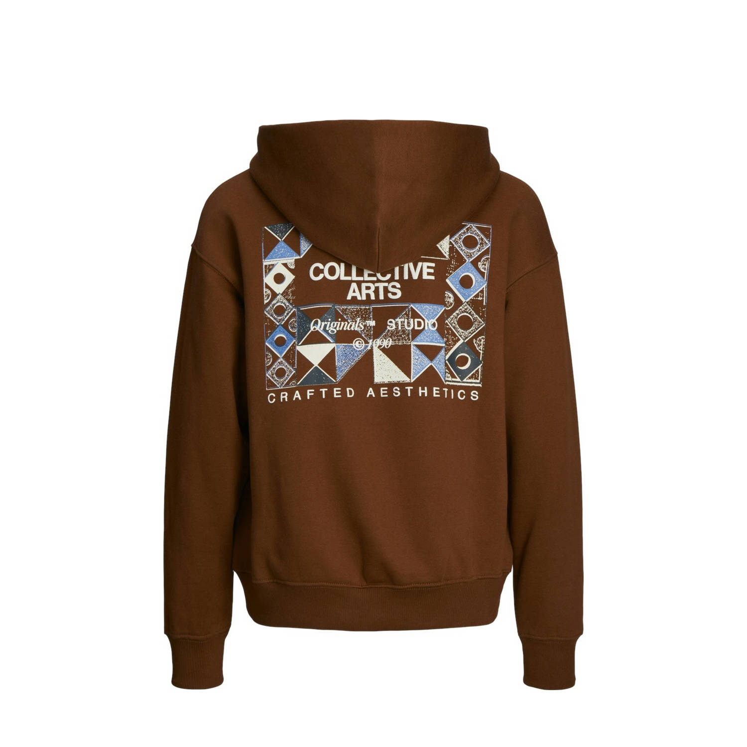 JACK & JONES JUNIOR sweater JORNOHO met backprint donkerbruin