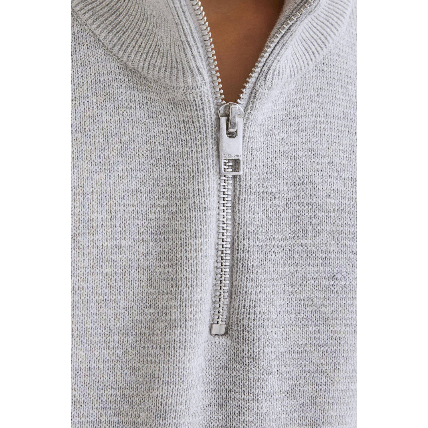 JACK & JONES JUNIOR gebreide trui grijs melange