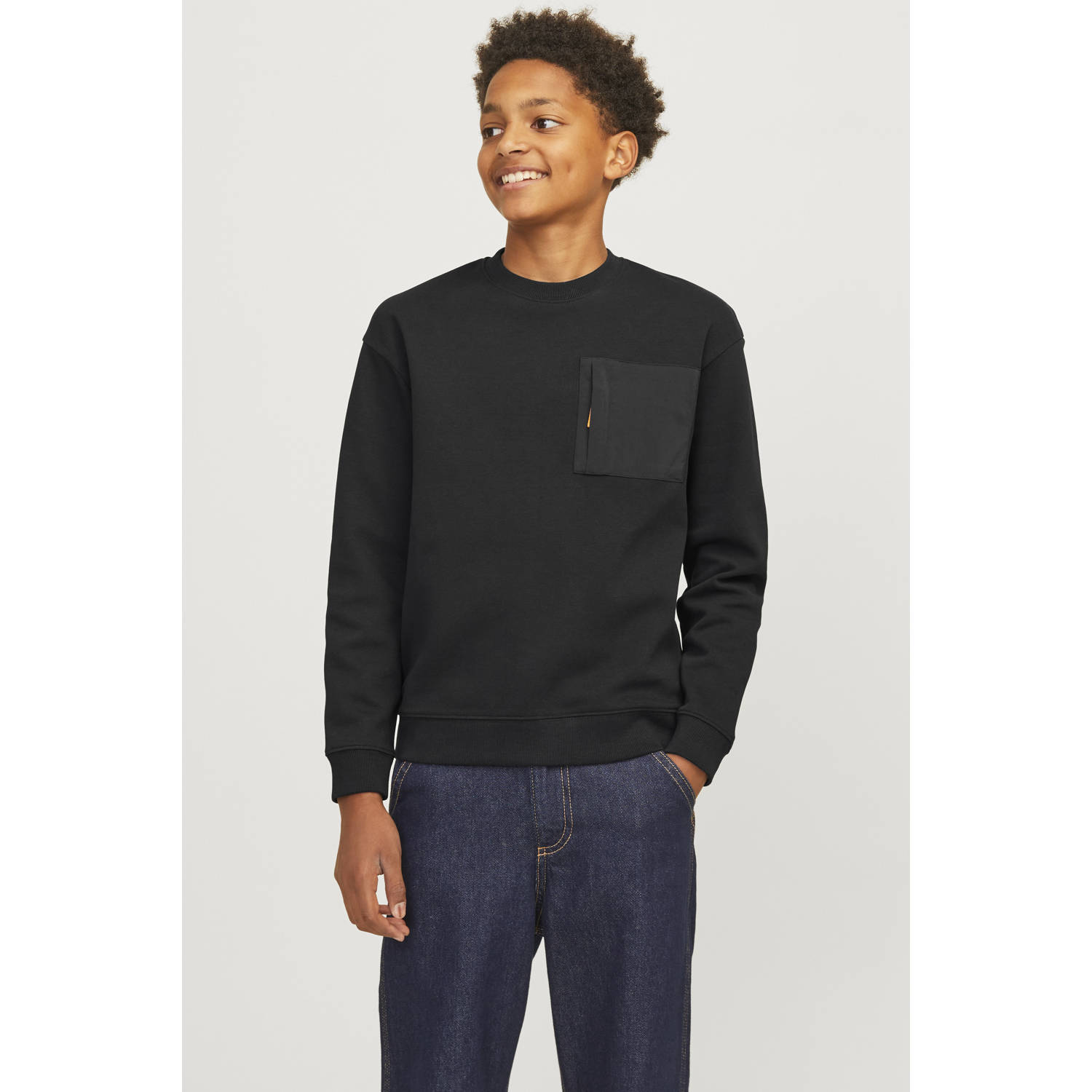 JACK & JONES JUNIOR sweater JCOOUTDOOR zwart