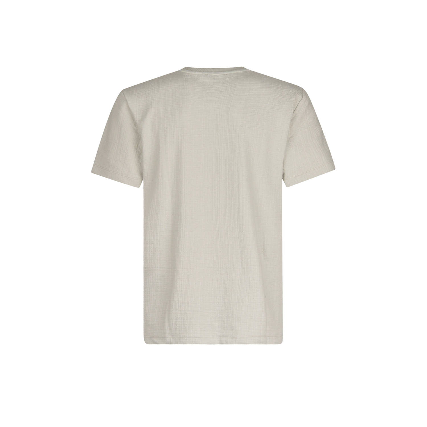 Shoeby gebreid regular fit T-shirt met ingebreid patroon lichtgrijs