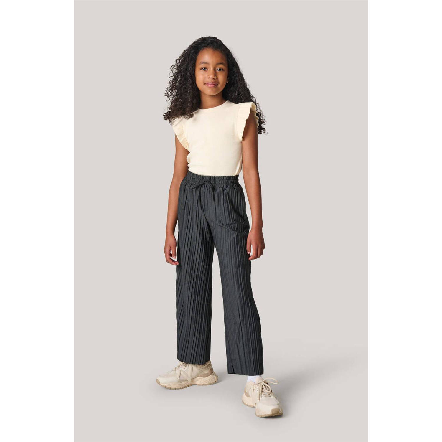 Shoeby high waist loose fit broek antraciet