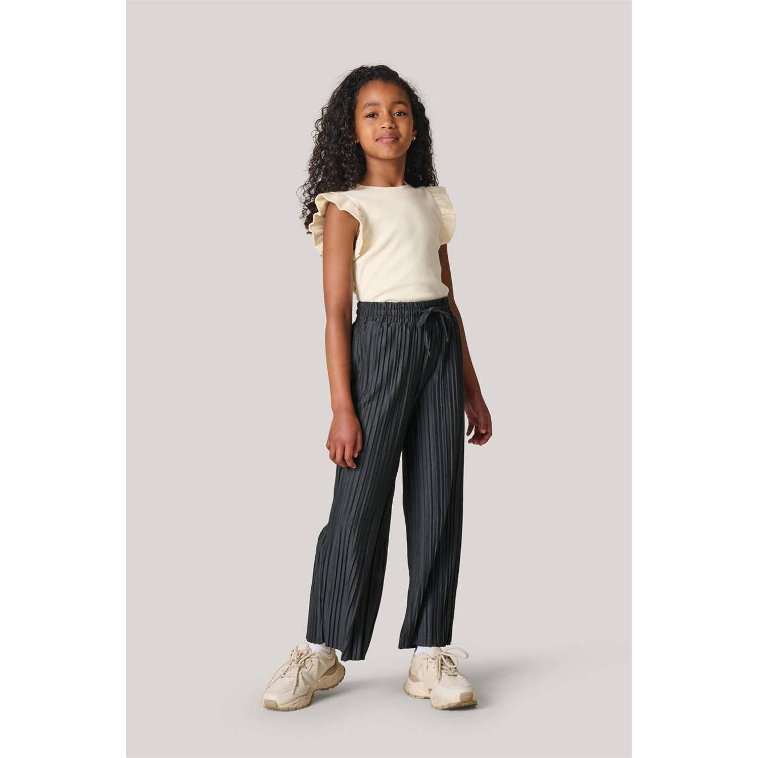 Shoeby high waist loose fit broek antraciet