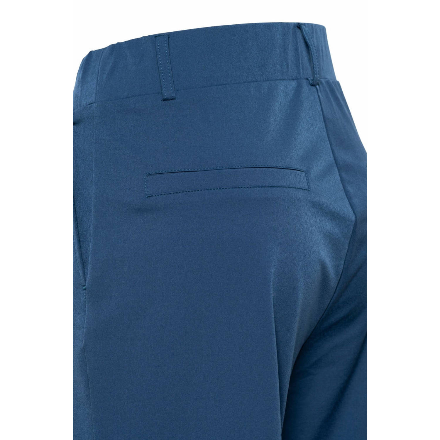 &Co Woman straight fit broek PATRICE TRAVEL blauw