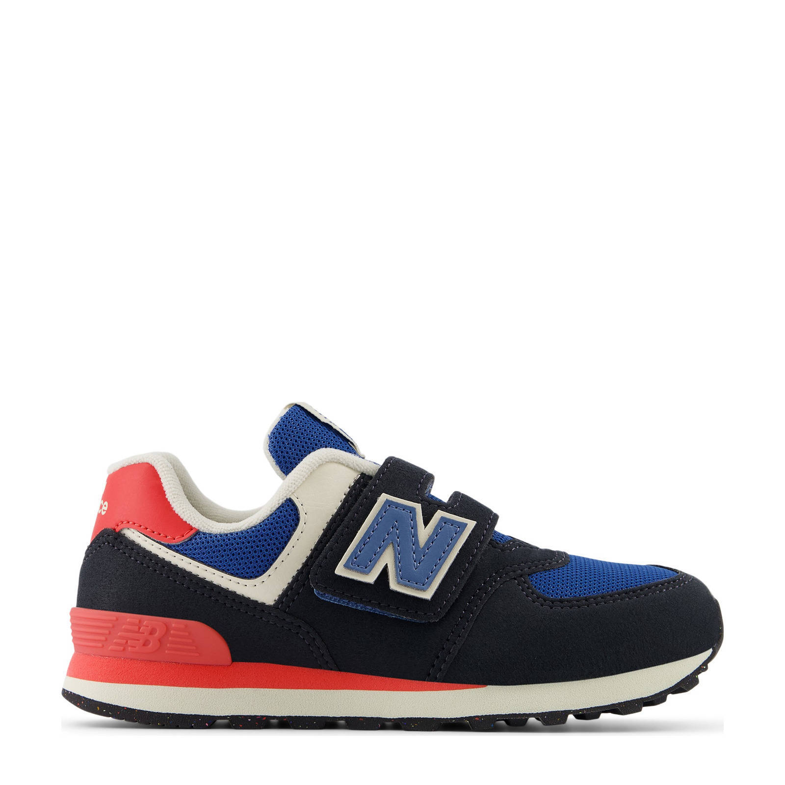 New Balance 574 sneakers zwart/rood/blauw | wehkamp