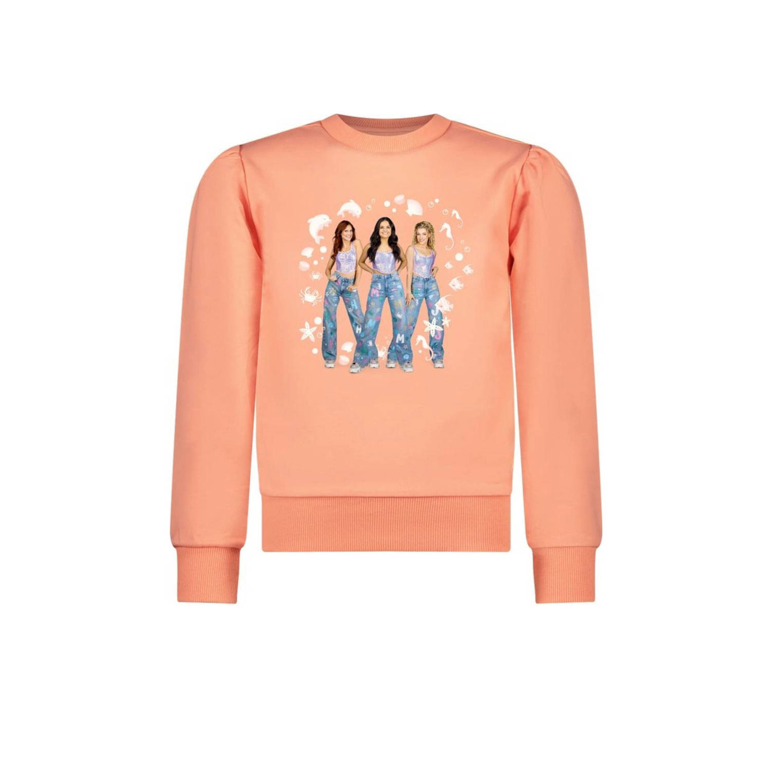 B.Nosy x K3 sweater Scottie met printopdruk perzik