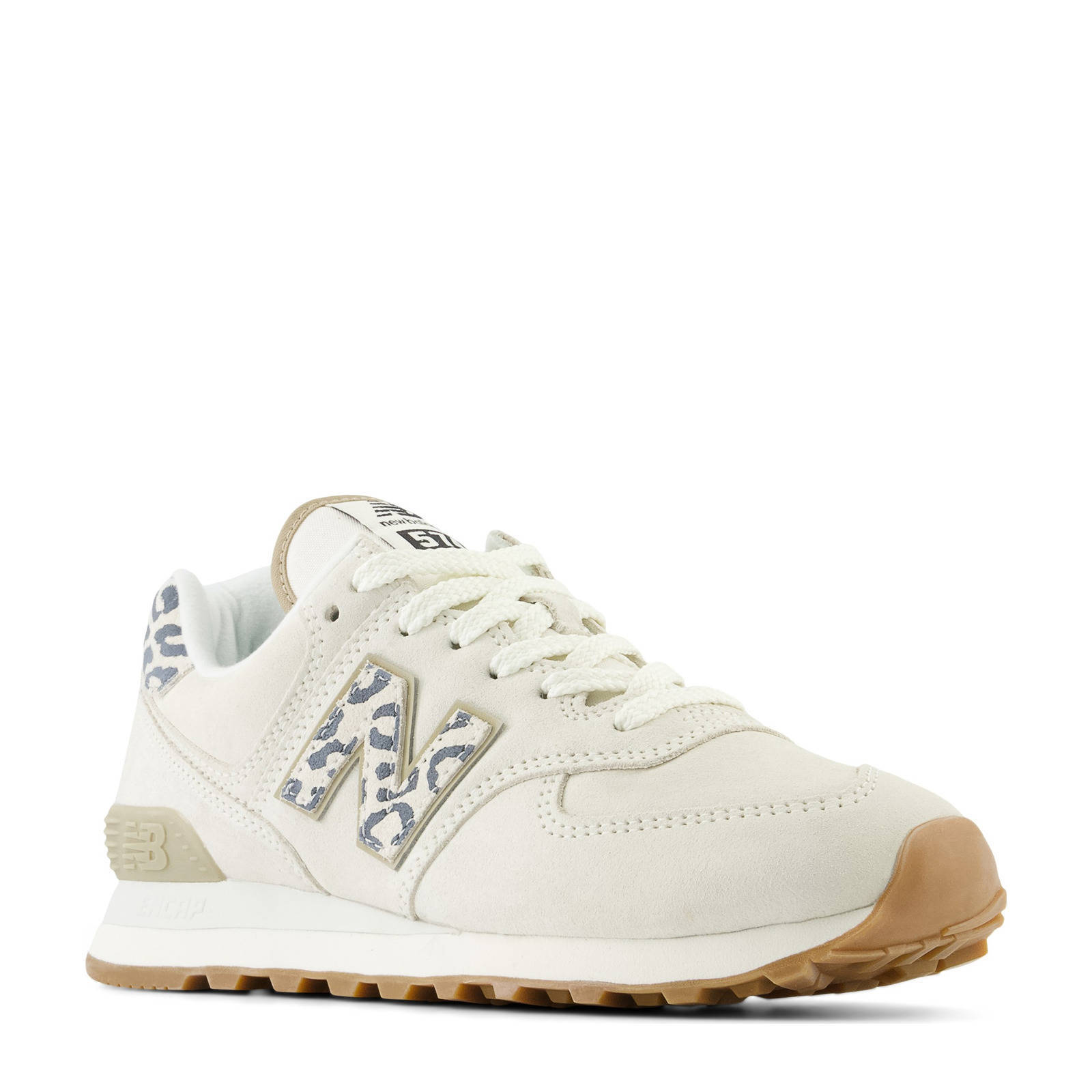 New Balance 574 sneakers ecru/blauw | wehkamp
