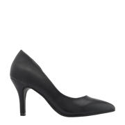 thumbnail: Zwarte dames Graceland pumps van imitatieleer met naaldhak en effen
