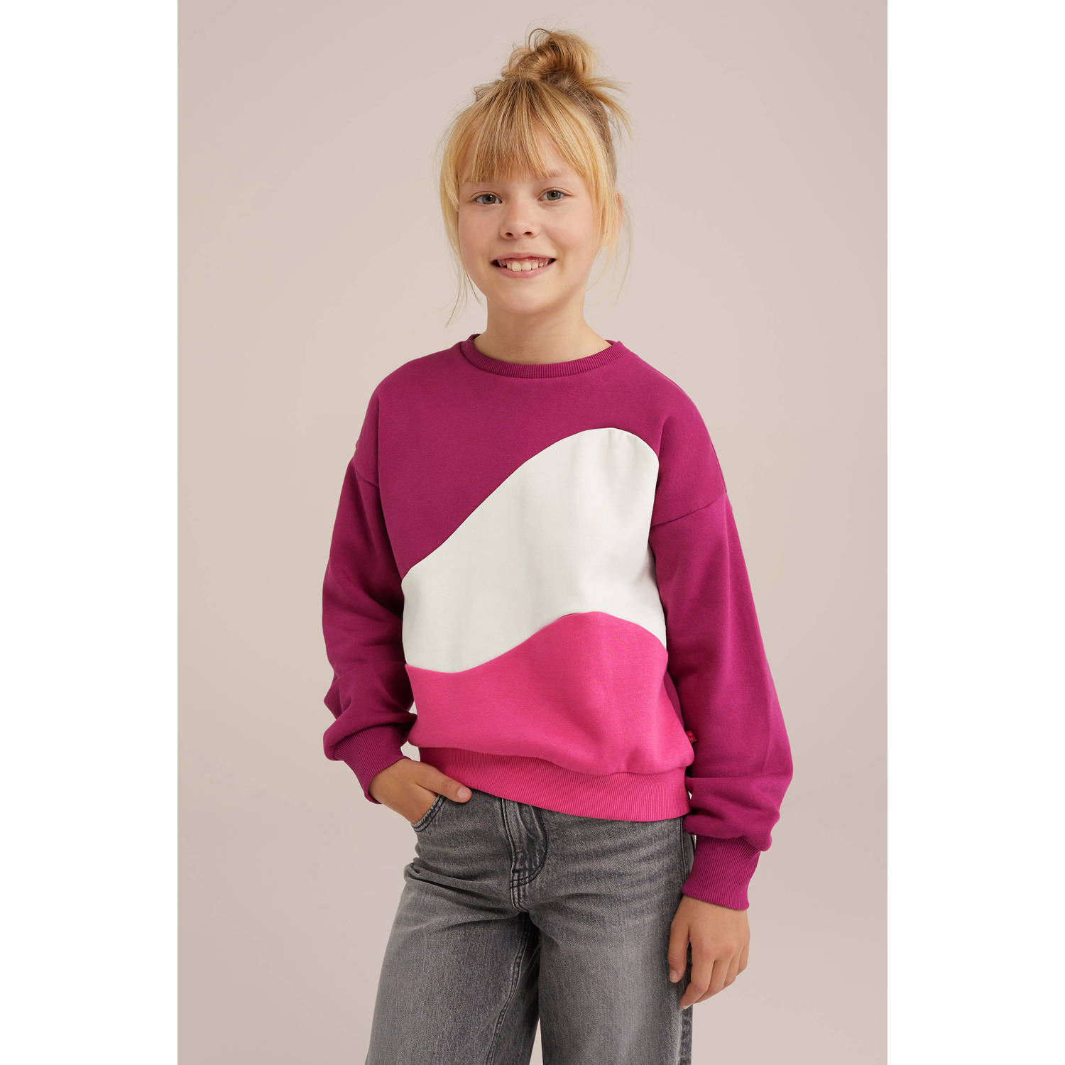 WE Fashion sweater roze