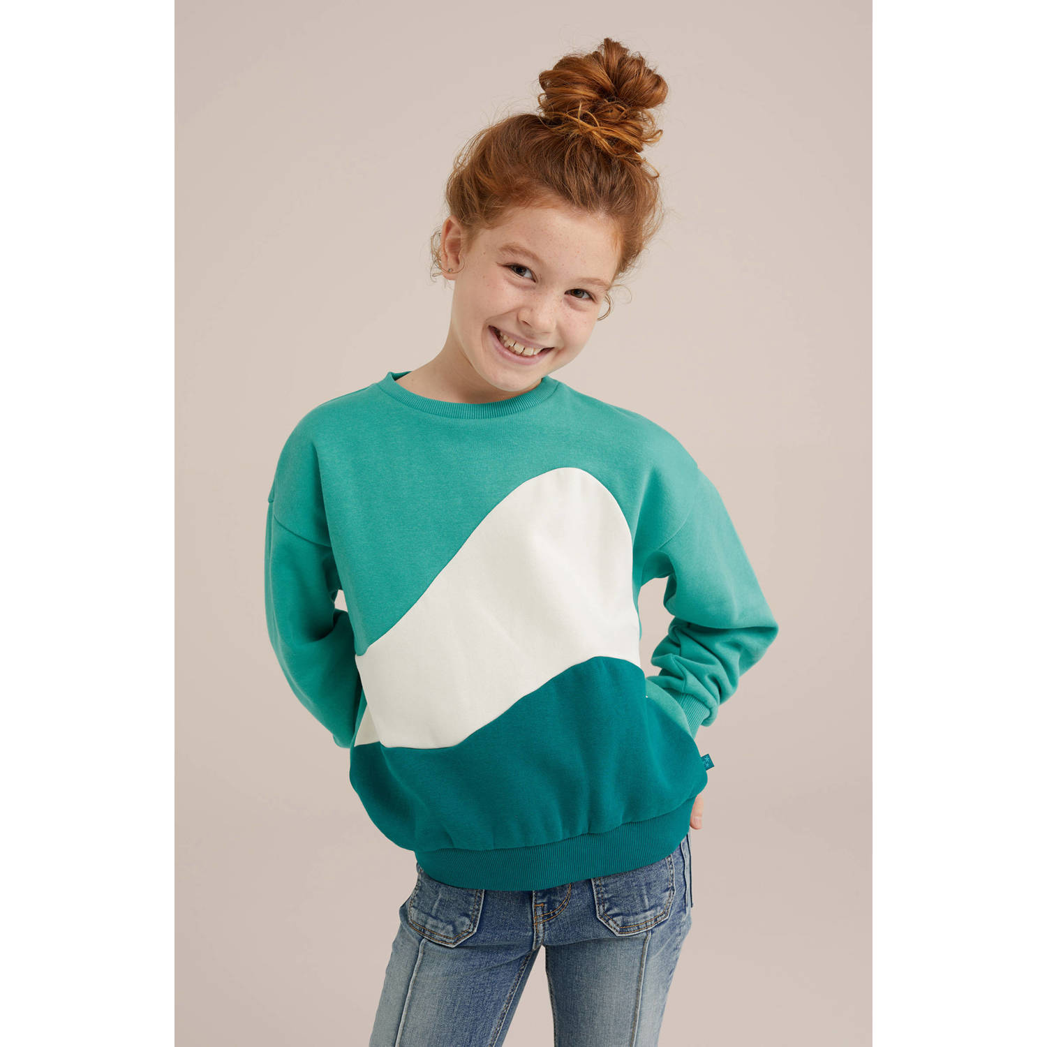 WE Fashion sweater groen