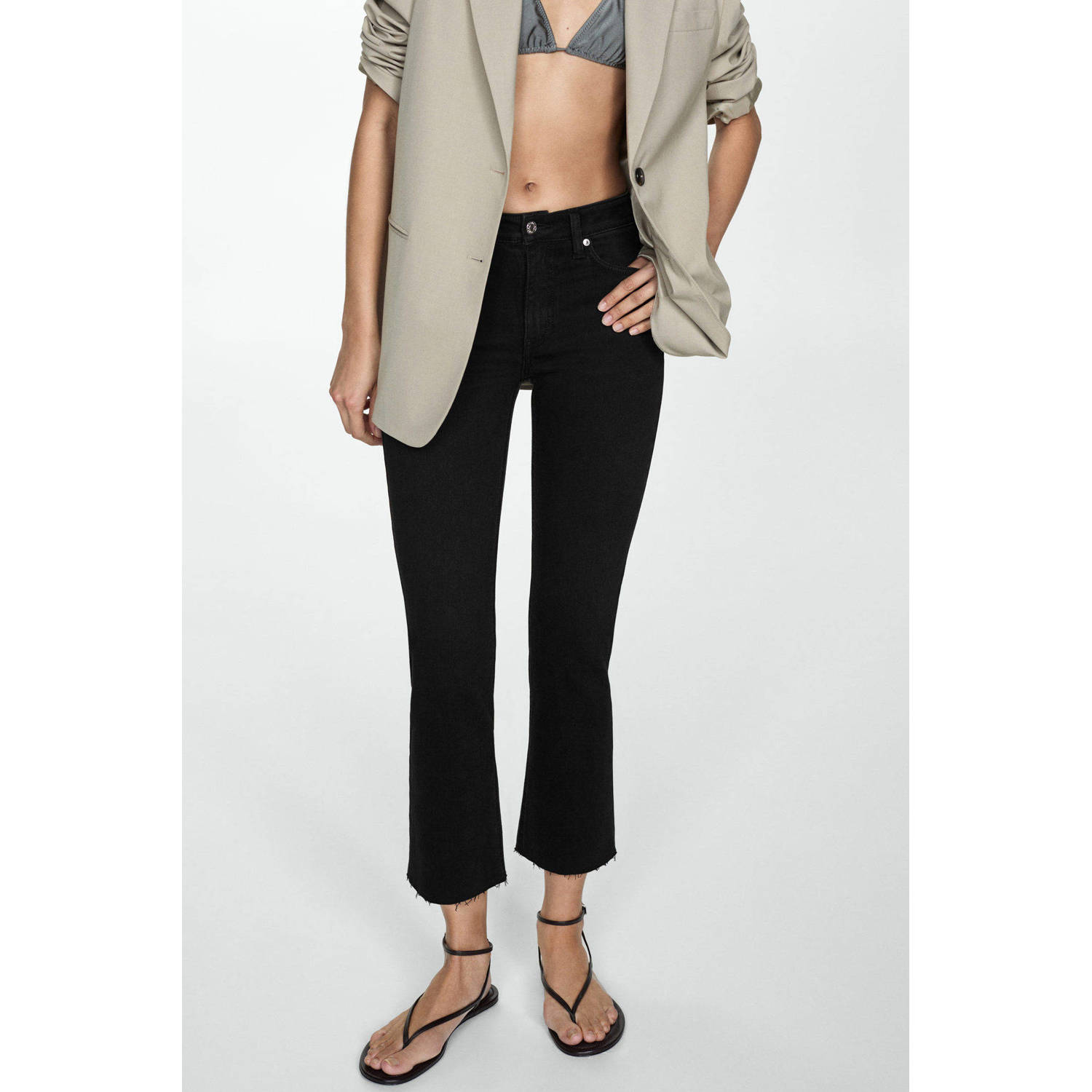 Mango black denim
