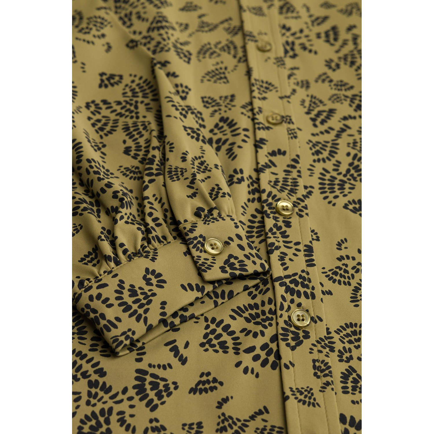 Yest blouse met all over print groen zwart