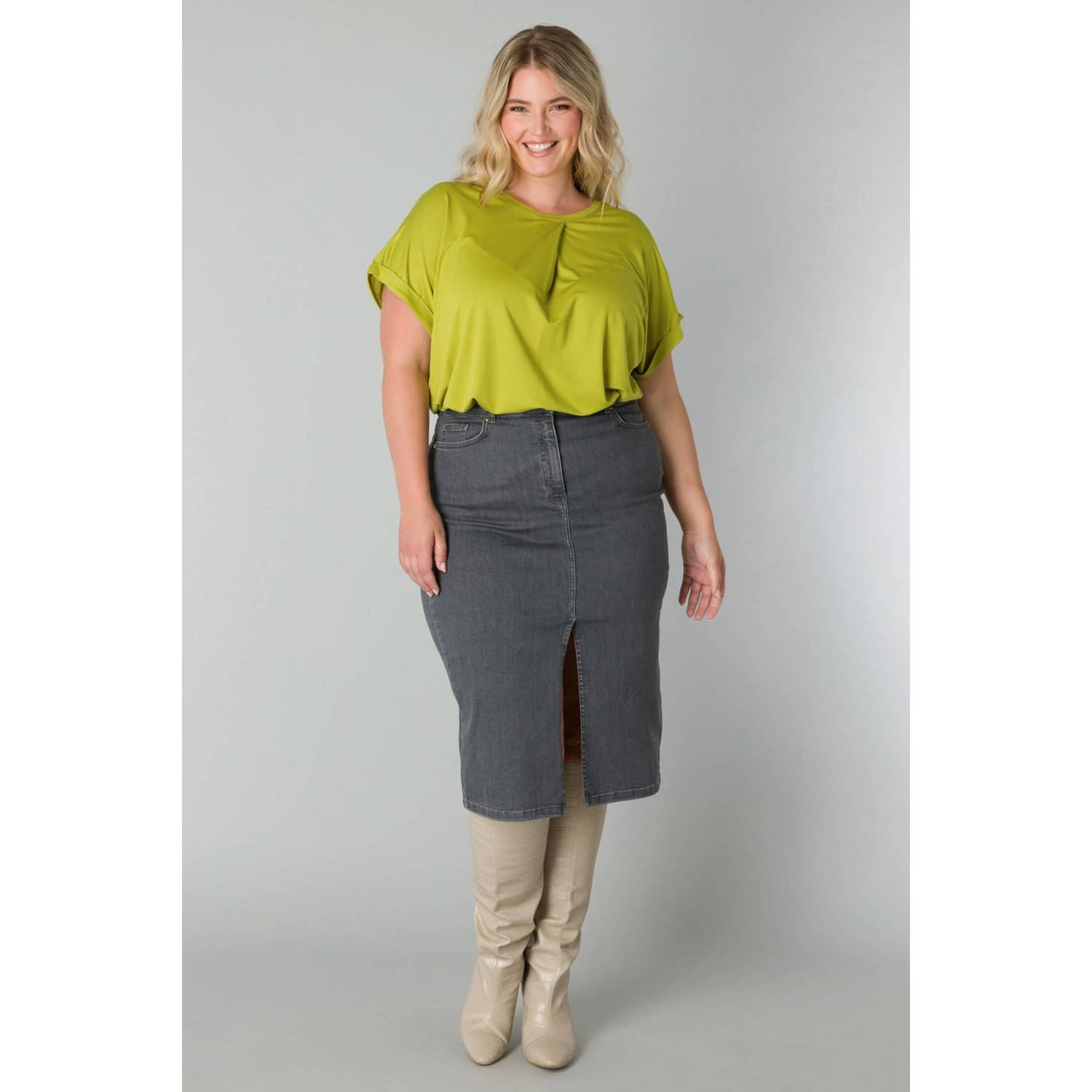 Yesta top limegroen