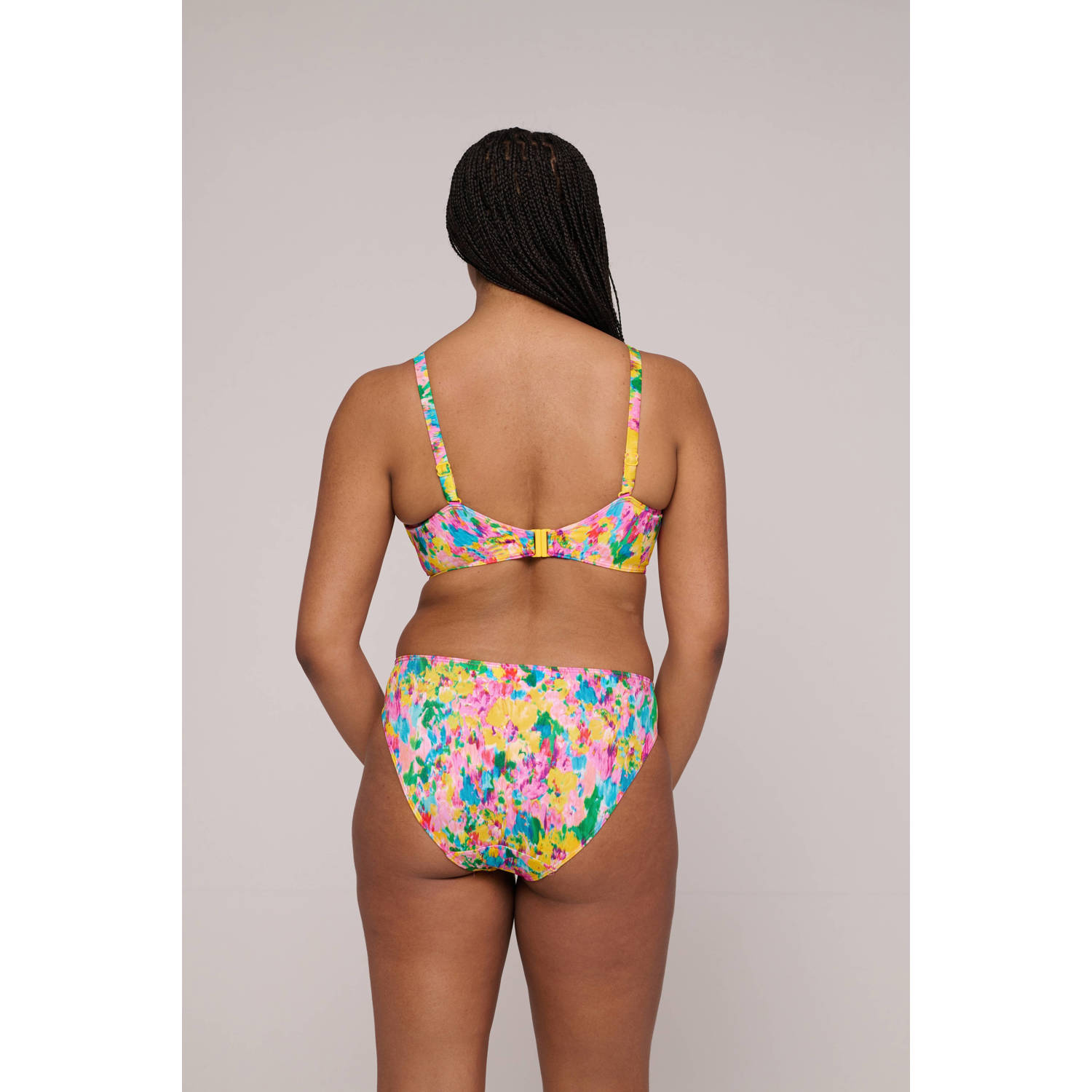 PrimaDonna niet-voorgevormde beugel bikinitop Ubud roze geel turquoise