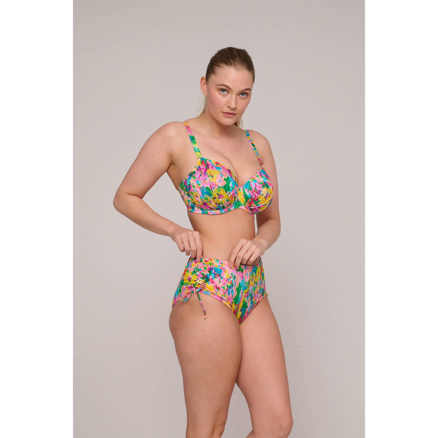 PrimaDonna voorgevormde beugel bikinitop Ubud roze geel turquoise