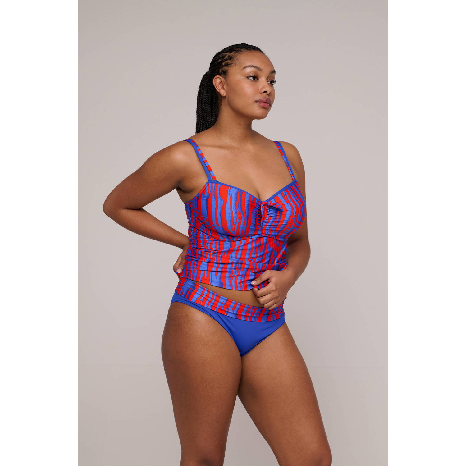 PrimaDonna omslag bikinibroekje Skudai blauw rood