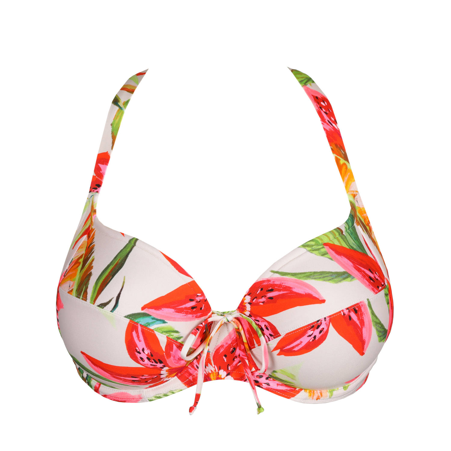 PrimaDonna niet-voorgevormde beugel bikinitop Tanzania wit rood groen