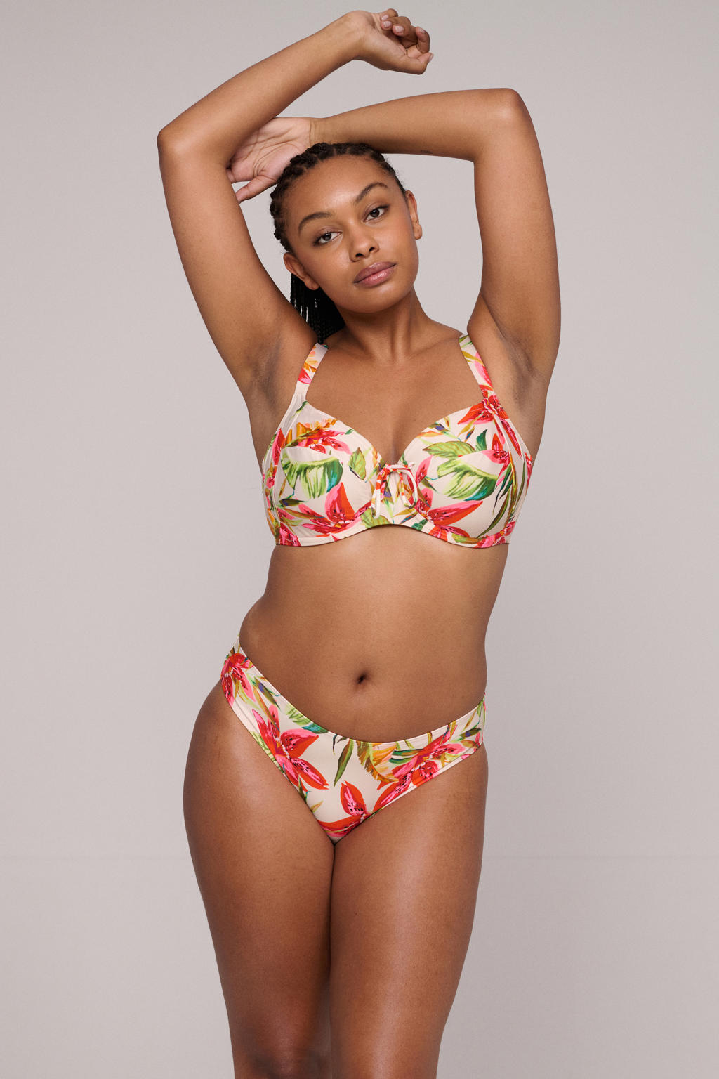 PrimaDonna niet-voorgevormde beugel bikinitop Tanzania wit/rood/groen