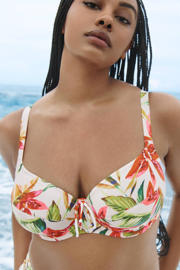 thumbnail: PrimaDonna niet-voorgevormde beugel bikinitop Tanzania wit/rood/groen