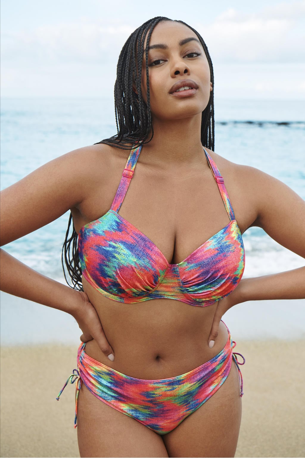 PrimaDonna voorgevormde beugel bikinitop Cairo met lurex fuchsia/multi