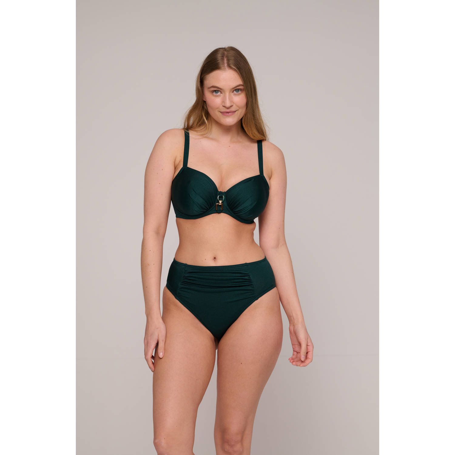 PrimaDonna high waist bikinibroekje Mangalore donkergroen