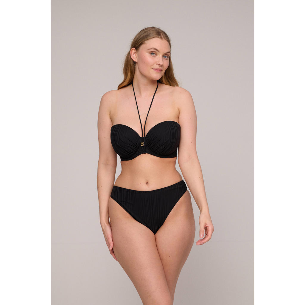 PrimaDonna voorgevormde strapless beugel bikinitop Kiruna zwart
