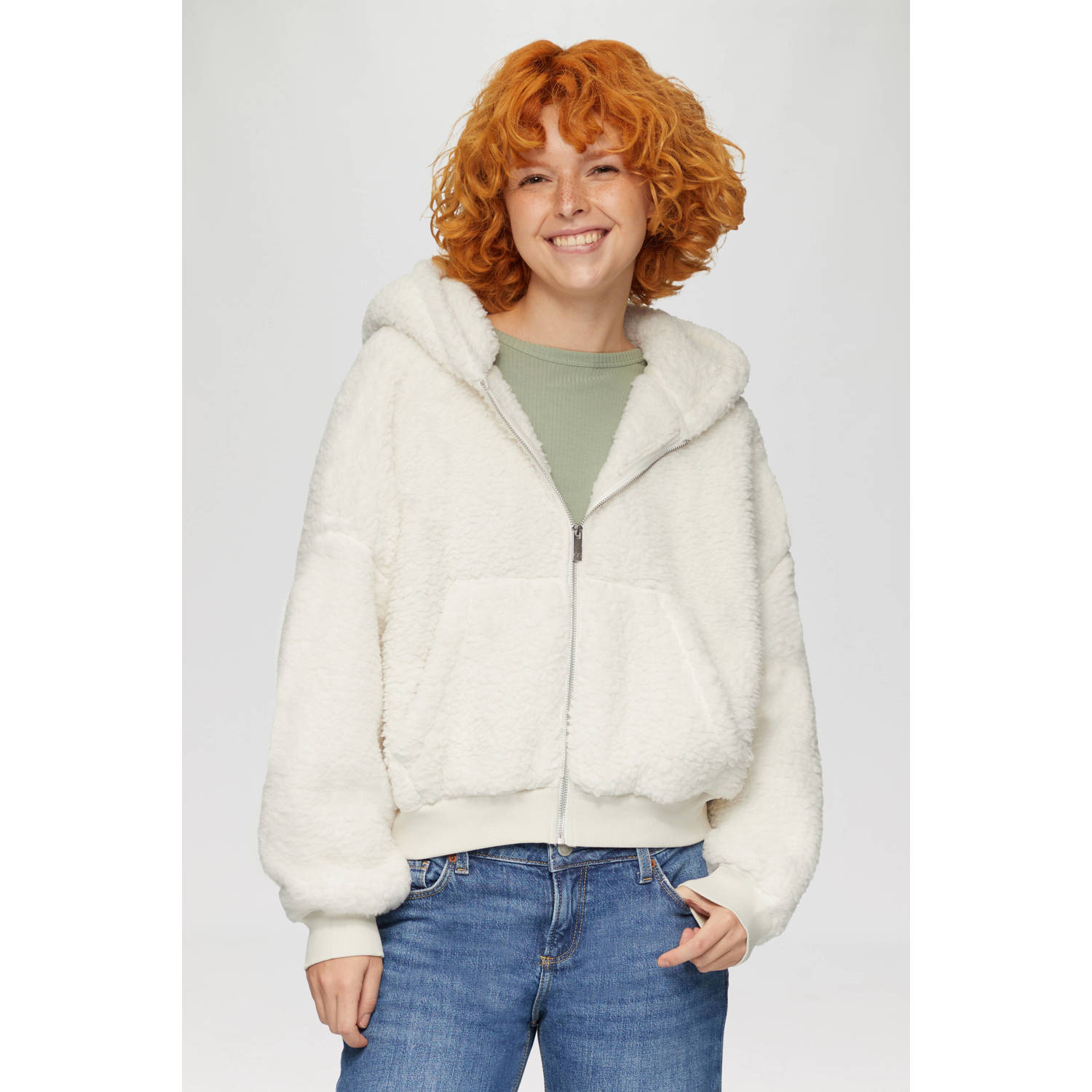 Q S designed by Hoodie met imitatiebont