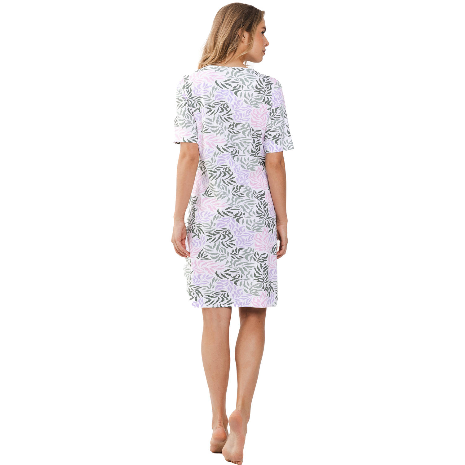 Pastunette nachthemd wit groen roze