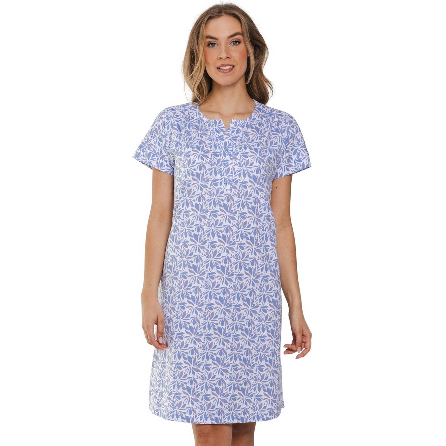 Pastunette nachthemd blauw wit