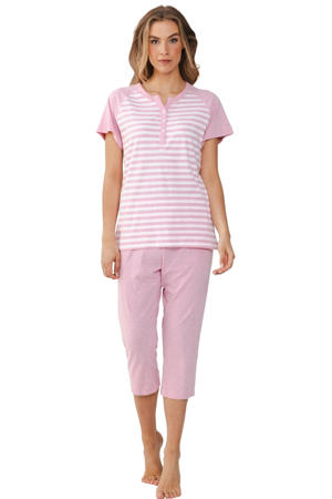 pyjama lichtroze/wit