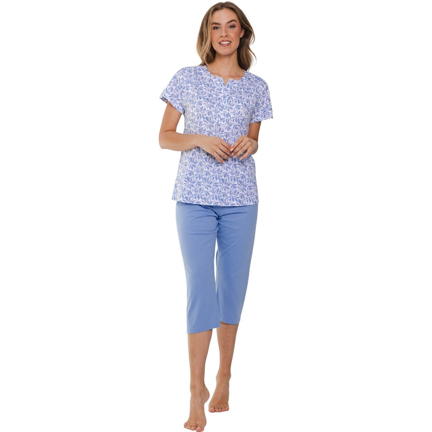 Pastunette pyjama blauw wit