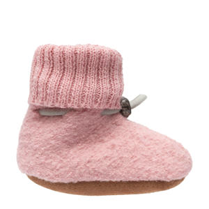 wollen babyslofjes roze