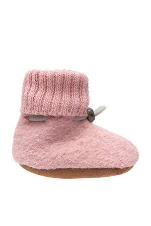 wollen babyslofjes roze