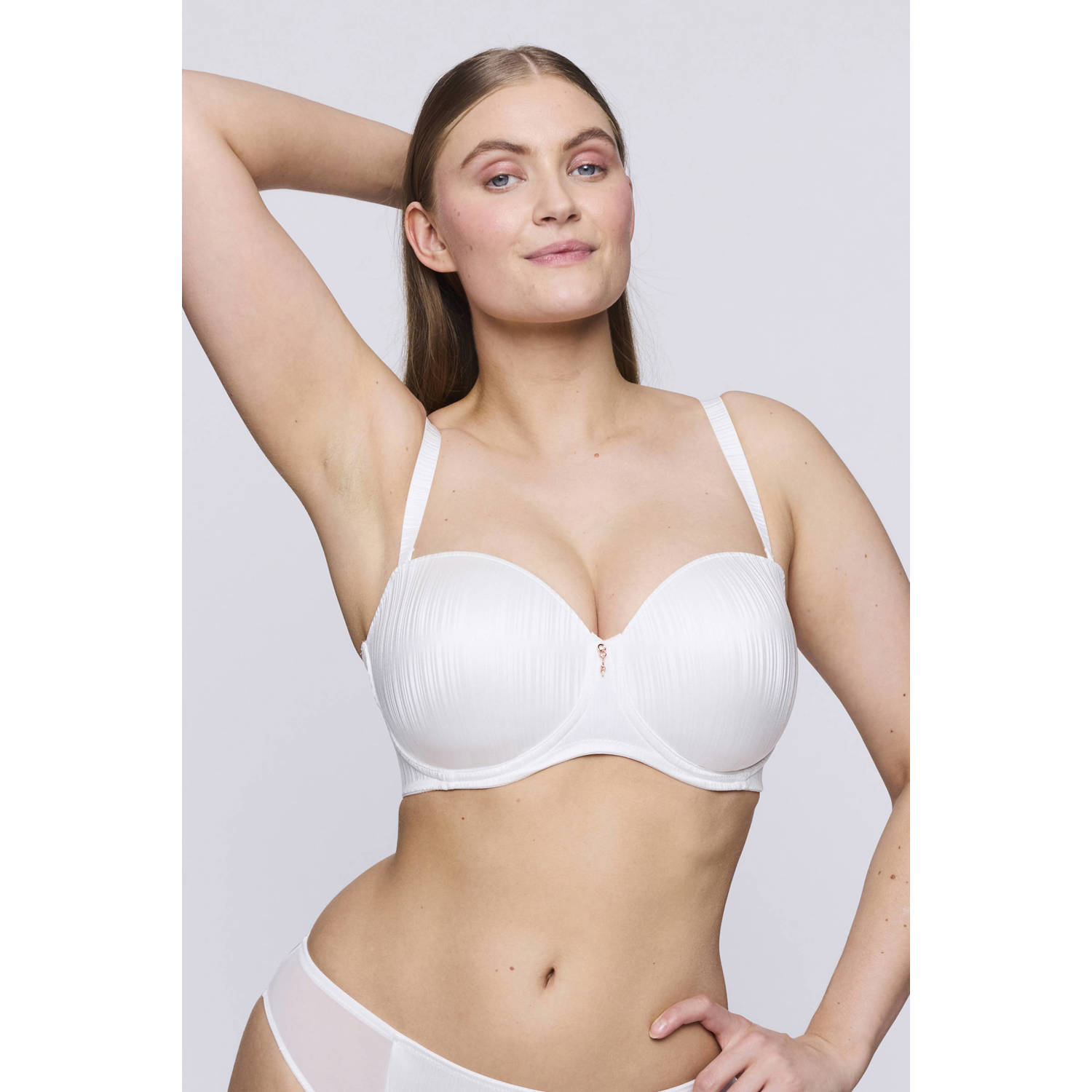PrimaDonna Twist voorgevormde strapless beugelbh Knokke gebroken wit