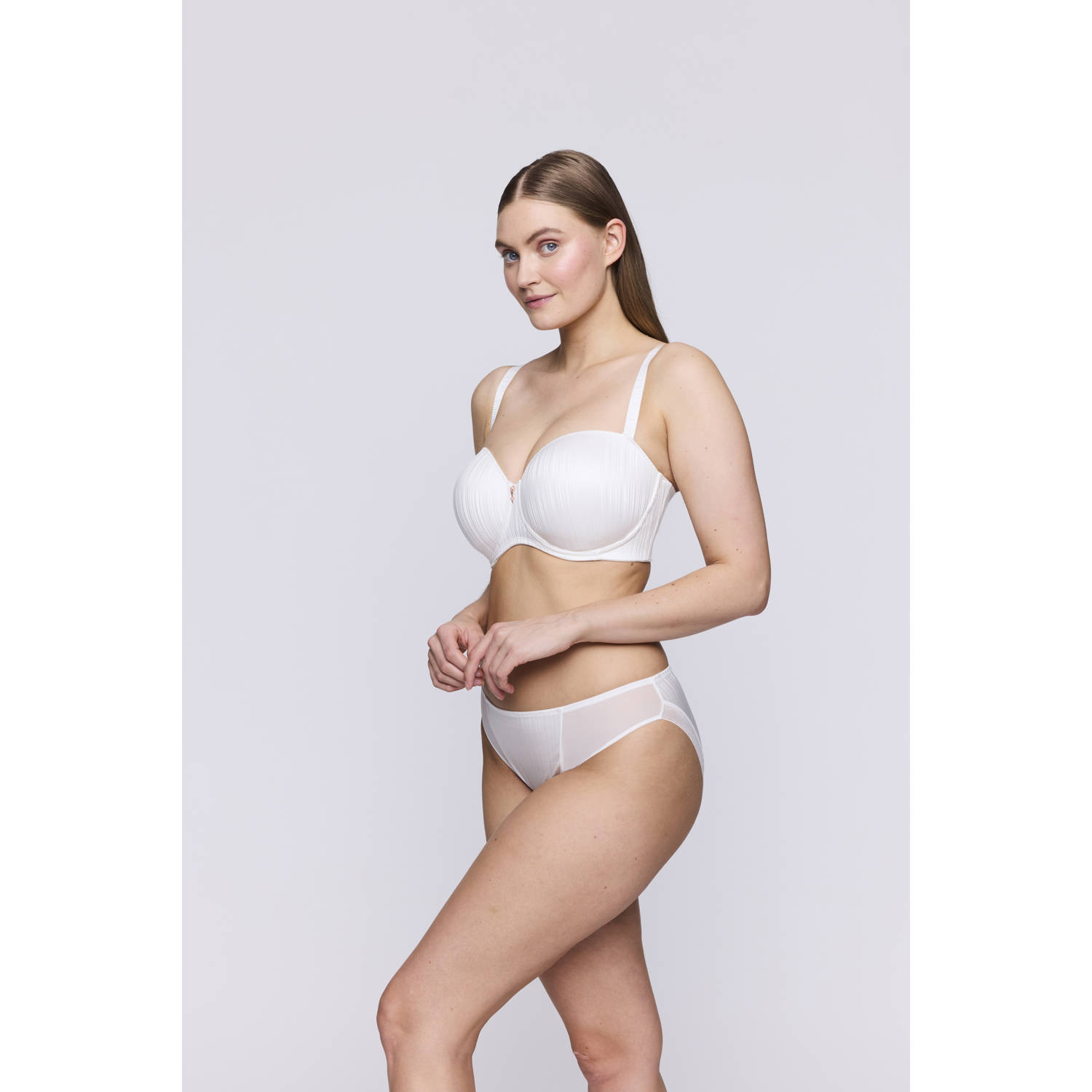 PrimaDonna Twist voorgevormde strapless beugelbh Knokke gebroken wit