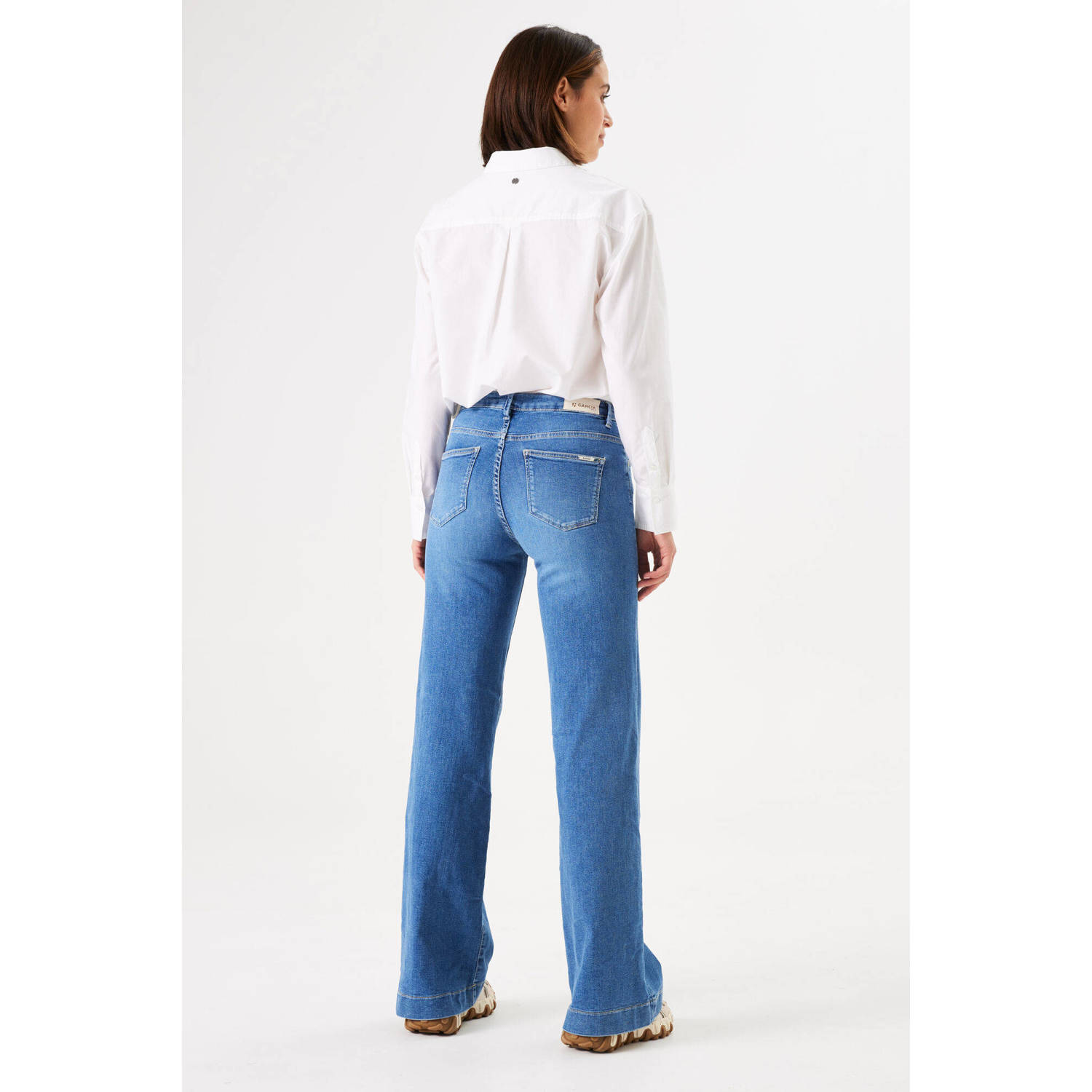 Garcia wide leg jeans light blue denim