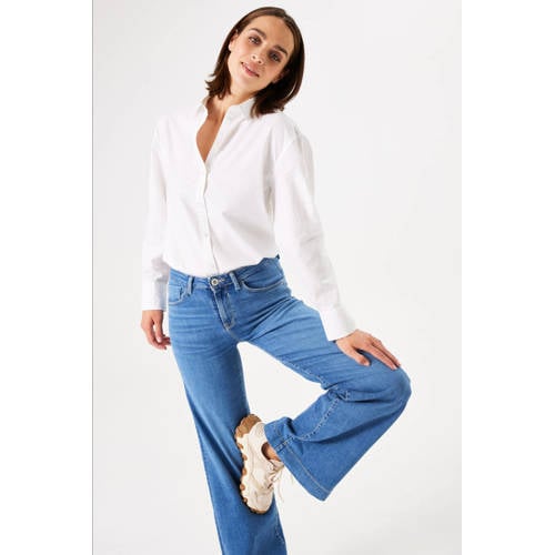 Garcia wide leg jeans light blue denim afbeelding