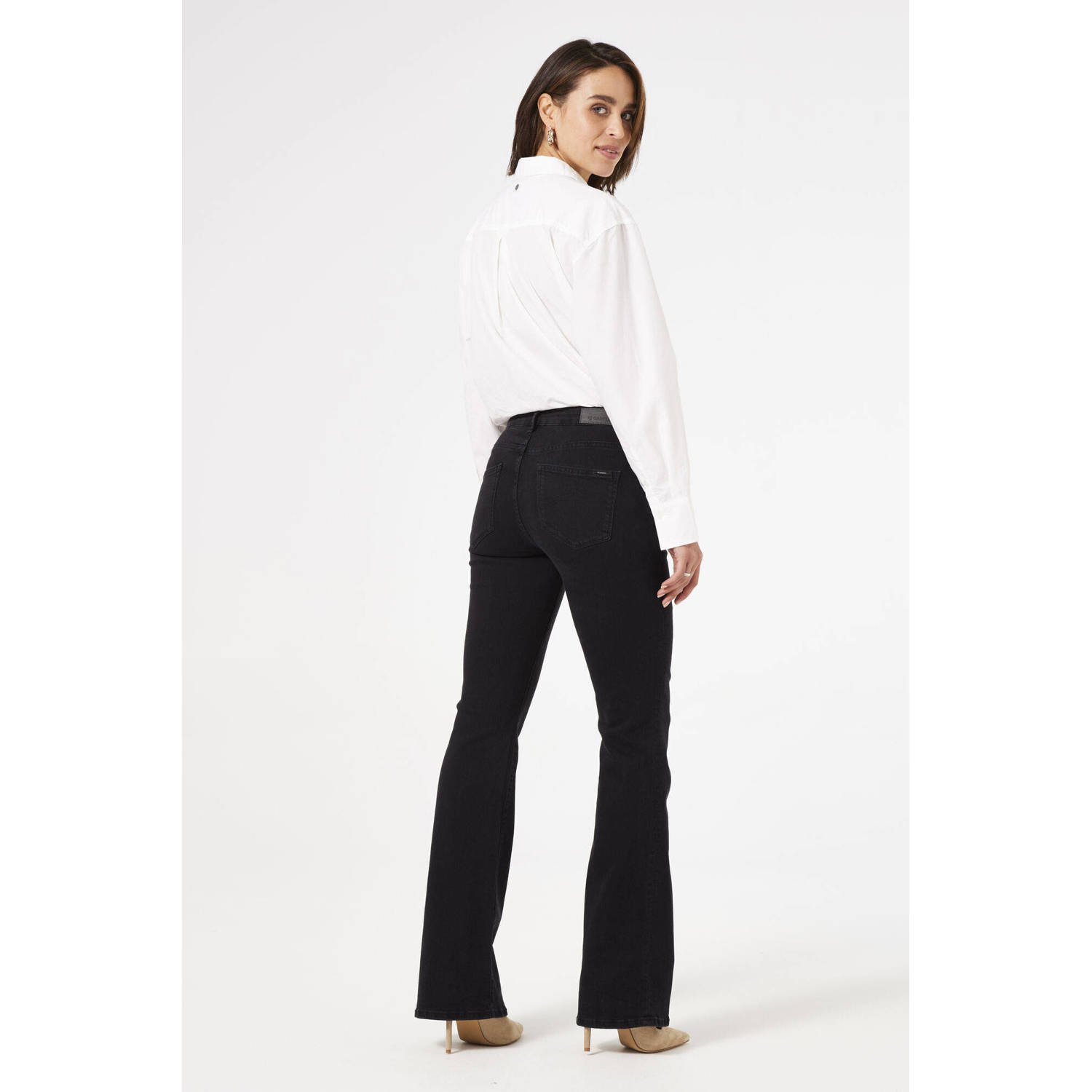 Garcia flared jeans black denim