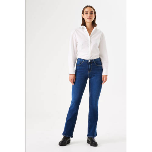 Garcia flared jeans dark blue denim afbeelding