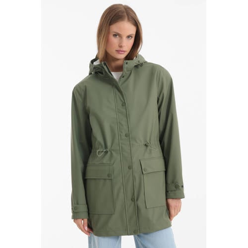 anytime regenjas met capuchon khaki afbeelding