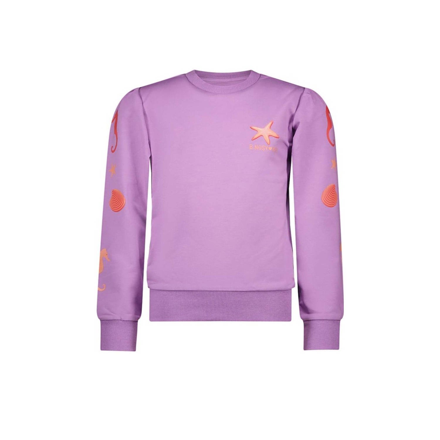 B.Nosy x K3 sweater Scottie met printopdruk zachtpaars